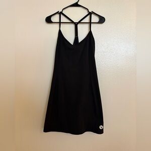 Vuori Black Strappy Mini Dress